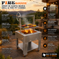 24x24 Drop-In Santa Maria Grill & Fire Pit Combo with Cart