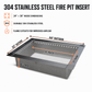 Stainless Steel Santa Maria Drop In Grill with Rectangle Fire Box Insert with Rotisserie Brackets 24x36