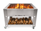 Rectangle Drop-In Santa Maria Grill & Fire Pit Combo with Cart