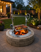 Smokeless Fire Pit Insert with bolt on Santa Maria Grill and Rotisserie Kit