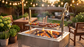 Rectangle Drop-In Santa Maria Grill & Fire Pit Combo with Cart