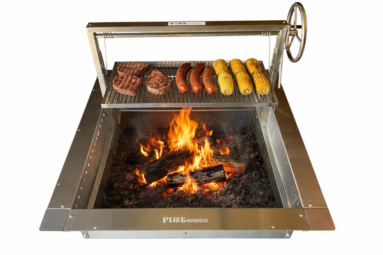 Stainless Steel Santa Maria 32x16 Grill & 36" Square SST Insert