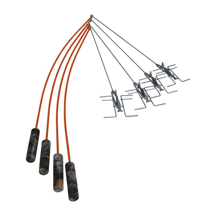 Fire Fishing Pole Camo Orange with Camo Bag