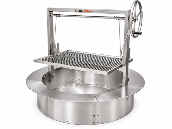 SST Santa Maria Drop In Grill with Round Smokeless Insert and Rotisserie Brackets