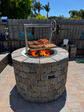 Smokeless Fire Pit Insert with bolt on Santa Maria Grill and Rotisserie Kit