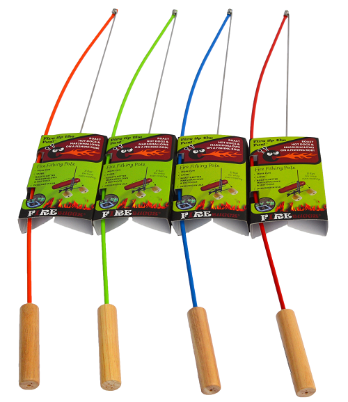 Fire Fishing Pole Two Pack - assorted colors