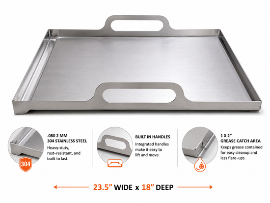 304 Stainless Steel Griddle for Grilling