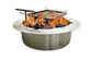 Smokeless Fire Pit Insert Ring 29" Stainless Steel with Stainless Grill Swivel Grill