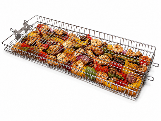 Extra Large Rotisserie Basket for Grilling