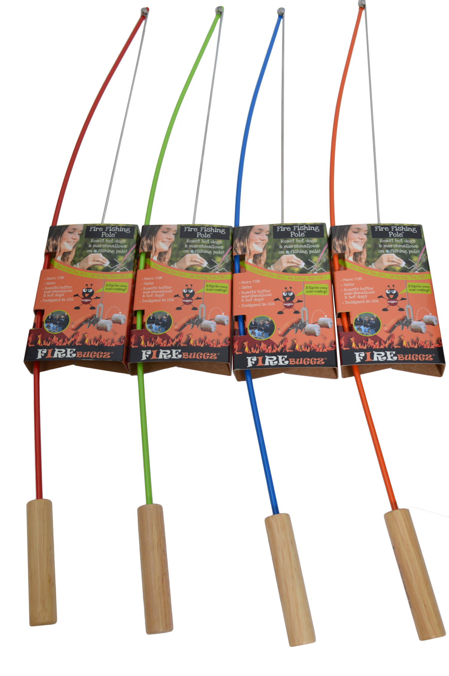 Fire Fishing Pole Two Pack - assorted colors Fire Fishing Pole Two Pack - assorted colors