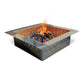 Firebuggz 24" square stainless steel fire pit insert, campfire fun pit
