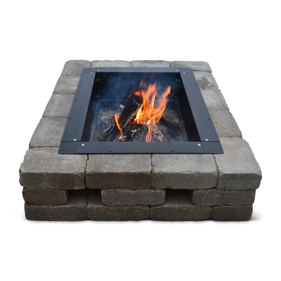 Firebuggz 36”x24" rectangle steel fire pit insert