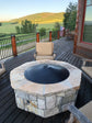 40” Domed Round Steel Fire Pit Cover withBlack High Heat Finish