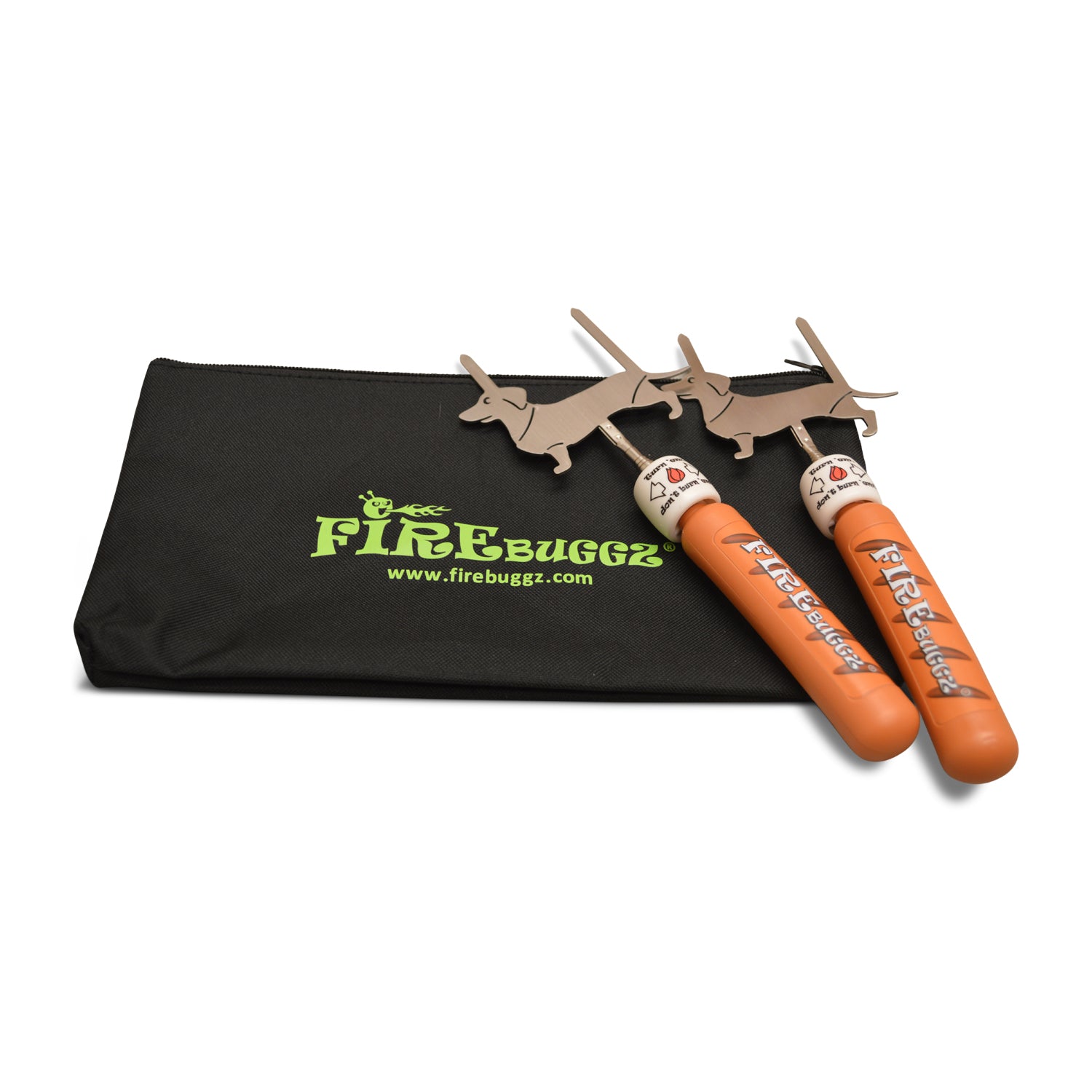 Wiener Dog Campfire Roaster Set of 2 with Deluxe Carry Bag
