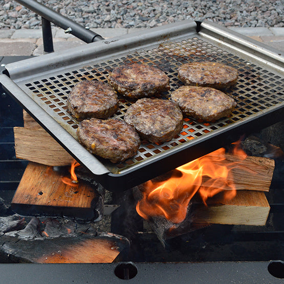 Grill burgers, vegetables, or anything else with the Plug N Play Grill for our Fire Pits